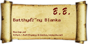 Batthyány Blanka névjegykártya